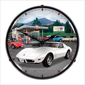 1976 Corvette Backlit Wall Clock