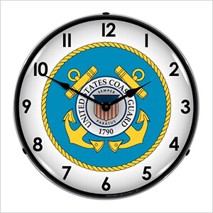 US Coast Guard Backlit Wall Clock