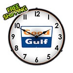 Collectable Sign and Clock Good Gulf Backlit Wall Clock