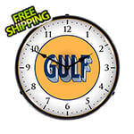 Collectable Sign and Clock Gulf 1920 Backlit Wall Clock