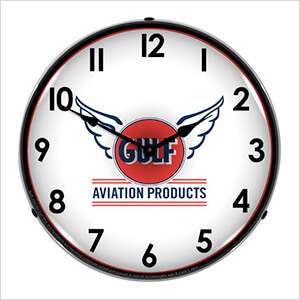 Gulf Aviation Products Backlit Wall Clock