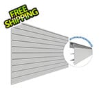 Proslat 8 ft. x 4 ft. PROCORE PVC Slatwall (Grey)