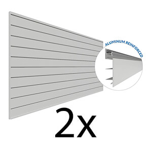 8 ft. x 4 ft. PROCORE PVC Slatwall (Grey 3-Pack)