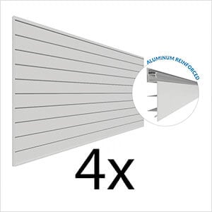 8 ft. x 4 ft. PROCORE PVC Slatwall (Grey 4-Pack)