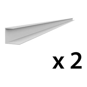 8 ft. PROCORE PVC Slatwall Side Trim (Grey 2-Pack)