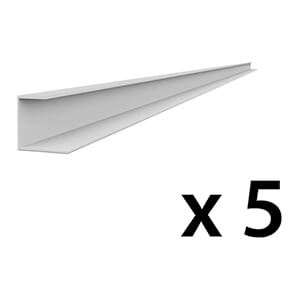8 ft. PROCORE PVC Slatwall Side Trim (Grey 5-Pack)