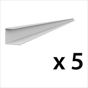8 ft. PROCORE PVC Slatwall Side Trim (Grey 5-Pack)