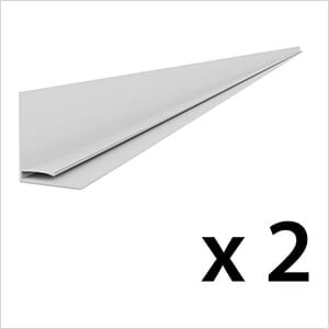8 ft. PROCORE PVC Slatwall Top Trim (Grey 2-Pack)