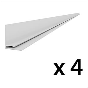 8 ft. PROCORE PVC Slatwall Top Trim (Grey 4-Pack)