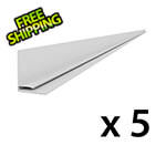 Proslat 8 ft. PROCORE PVC Slatwall Top Trim (Grey 5-Pack)