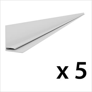 8 ft. PROCORE PVC Slatwall Top Trim (Grey 5-Pack)