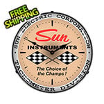 Collectable Sign and Clock Sun Tachometer Division Backlit Wall Clock
