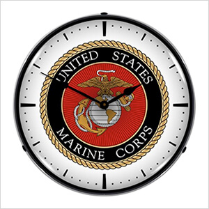US Marine Corps Backlit Wall Clock