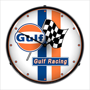 Gulf Racing Backlit Wall Clock