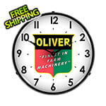 Collectable Sign and Clock Oliver Farm Machinery Backlit Wall Clock