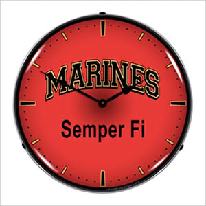 Marines Semper Fi Backlit Wall Clock