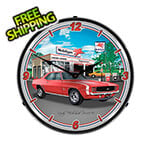 Collectable Sign and Clock 1969 RS SS Camaro Mobil Backlit Wall Clock