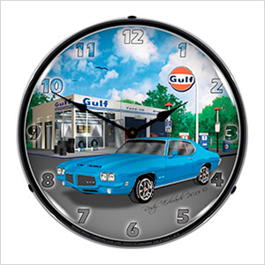 1971 GTO Gulf Backlit Wall Clock