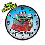 Collectable Sign and Clock Flathead V8 Backlit Wall Clock
