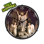 Collectable Sign and Clock Jesus The Resurrection Backlit Wall Clock