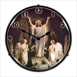 Jesus The Resurrection Backlit Wall Clock