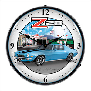 1970 Z28 Camaro Backlit Wall Clock