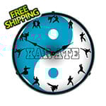 Collectable Sign and Clock Karate Backlit Wall Clock