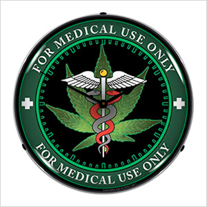 Medical Marijuana Backlit Wall Clock