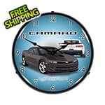 Collectable Sign and Clock 2014 SS Grey Camaro Backlit Wall Clock