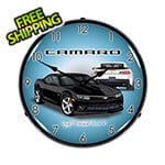 Collectable Sign and Clock 2014 SS Black Camaro Backlit Wall Clock