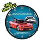 Collectable Sign and Clock 2014 SS Hot Red Camaro Backlit Wall Clock