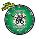 Collectable Sign and Clock Route 66 The Mother Road Backlit Wall Clock