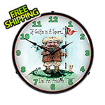 Collectable Sign and Clock Golf is a Sport Backlit Wall Clock