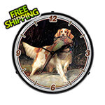 Collectable Sign and Clock Bird and Setter Backlit Wall Clock