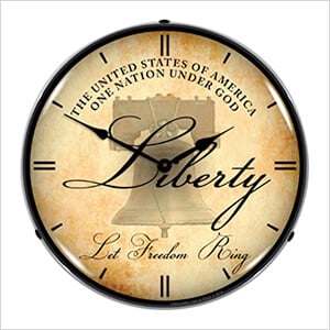 Liberty Bell Backlit Wall Clock