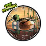 Collectable Sign and Clock Northern Shovler Duck Backlit Wall Clock