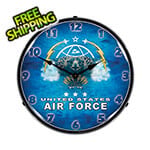 Collectable Sign and Clock United States Air Force Backlit Wall Clock