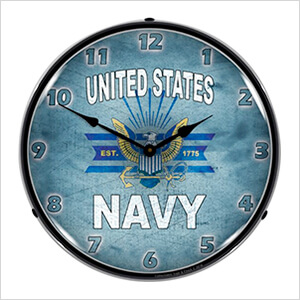 United States Navy Backlit Wall Clock