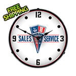 Collectable Sign and Clock Hudson Sales and Service Backlit Wall Clock