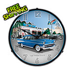 Collectable Sign and Clock 1957 Bel Air Backlit Wall Clock