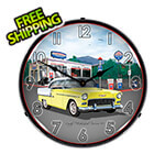 Collectable Sign and Clock 1955 Bel Air Backlit Wall Clock