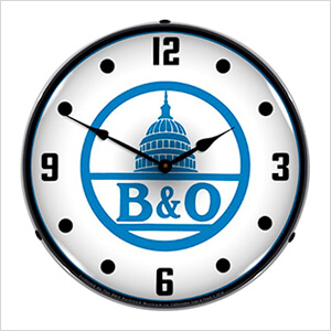 B&O Railroad Backlit Wall Clock