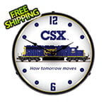 Collectable Sign and Clock CSX Railroad Backlit Wall Clock