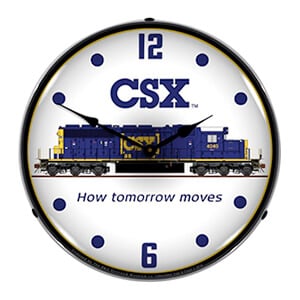 CSX Railroad Backlit Wall Clock