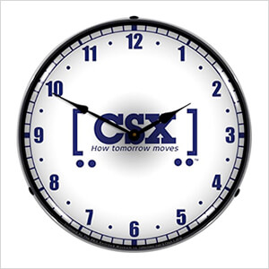 CSX Railroad How Tomorrow Moves Backlit Wall Clock