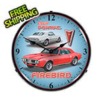 Collectable Sign and Clock 1967 Pontiac Firebird Backlit Wall Clock