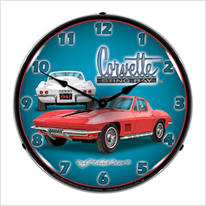 1967 Corvette Stingray Backlit Wall Clock