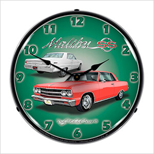 1965 Chevelle Malibu SS Backlit Wall Clock