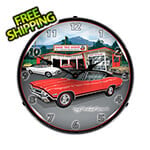 Collectable Sign and Clock 1968 SS Chevelle Backlit Wall Clock