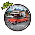 Collectable Sign and Clock 1968 SS Chevelle Backlit Wall Clock